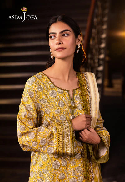 AJUBJ-51 PRINTED LAWN 3 PC - ASIM JOFA