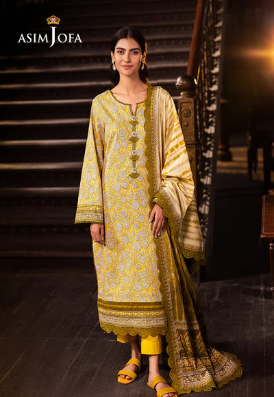 AJUBJ-51 PRINTED LAWN 3 PC - ASIM JOFA