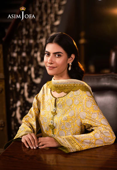 AJUBJ-51 PRINTED LAWN 3 PC - ASIM JOFA