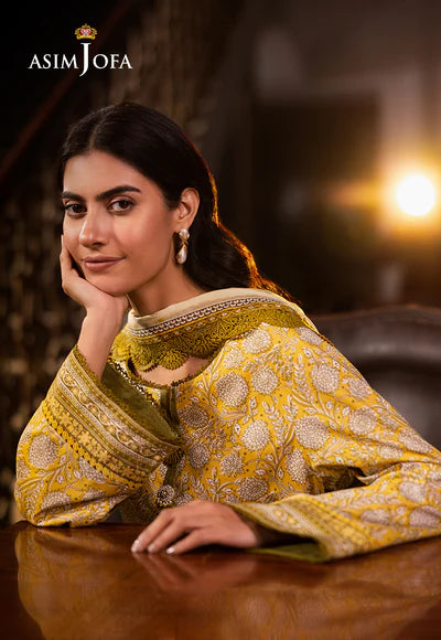 AJUBJ-51 PRINTED LAWN 3 PC - ASIM JOFA