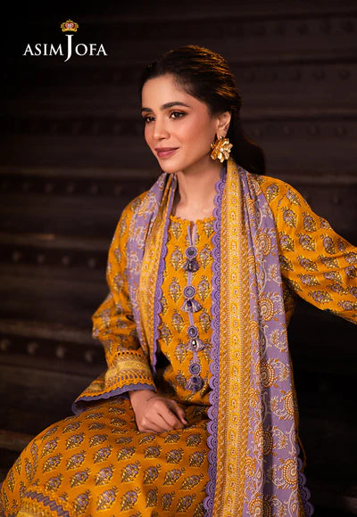 AJUBJ-53 PRINTED LAWN 3 PC - ASIM JOFA