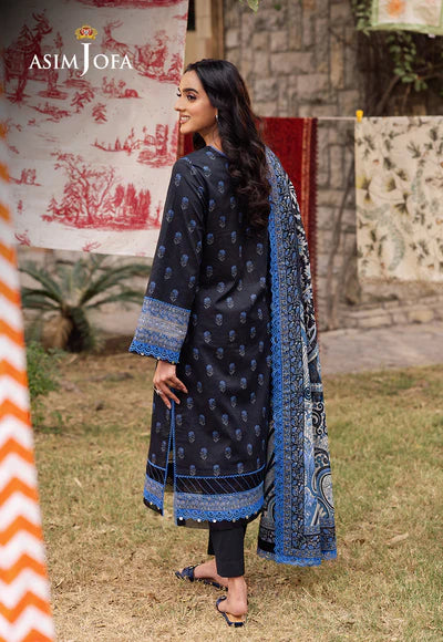 AJUBJ-55 PRINTED LAWN 3 PC - ASIM JOFA