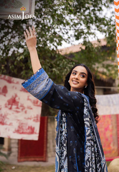 AJUBJ-55 PRINTED LAWN 3 PC - ASIM JOFA
