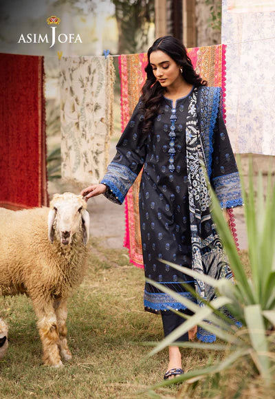 AJUBJ-55 PRINTED LAWN 3 PC - ASIM JOFA