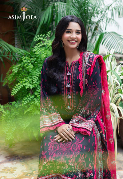 AJUUB-21 PRINTED LAWN 3 PC - ASIM JOFA
