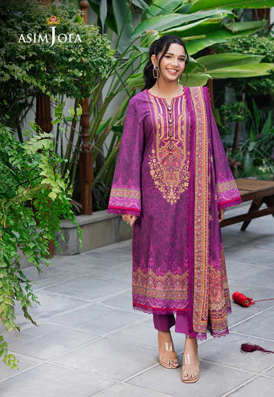 AJUUB-30 PRINTED LAWN 3 PC - ASIM JOFA