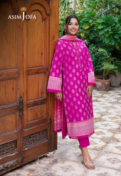 AJUUB-33 PRINTED LAWN 3 PC - ASIM JOFA