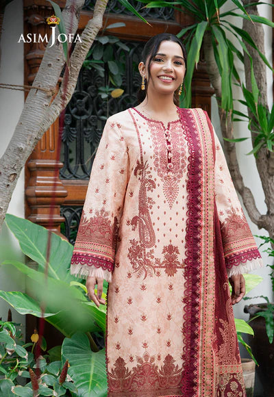 AJUUB-22 PRINTED LAWN 3 PC - ASIM JOFA