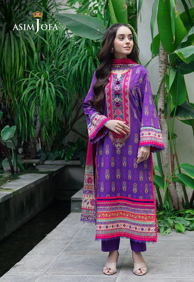 AJUUB-34 PRINTED LAWN 3 PC - ASIM JOFA