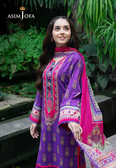AJUUB-34 PRINTED LAWN 3 PC - ASIM JOFA