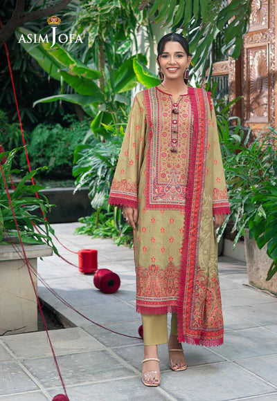 AJUUB-28 PRINTED LAWN 3 PC - ASIM JOFA