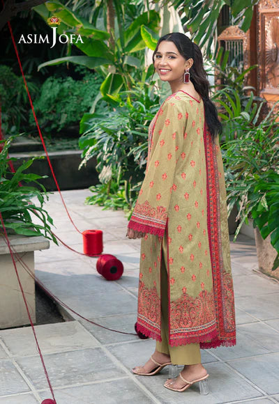 AJUUB-28 PRINTED LAWN 3 PC - ASIM JOFA