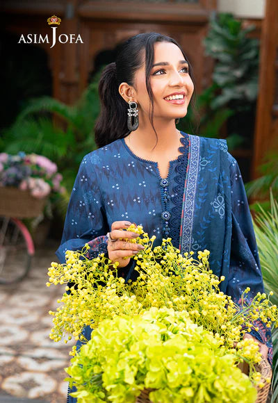AJUUB-37 PRINTED LAWN 3 PC - ASIM JOFA