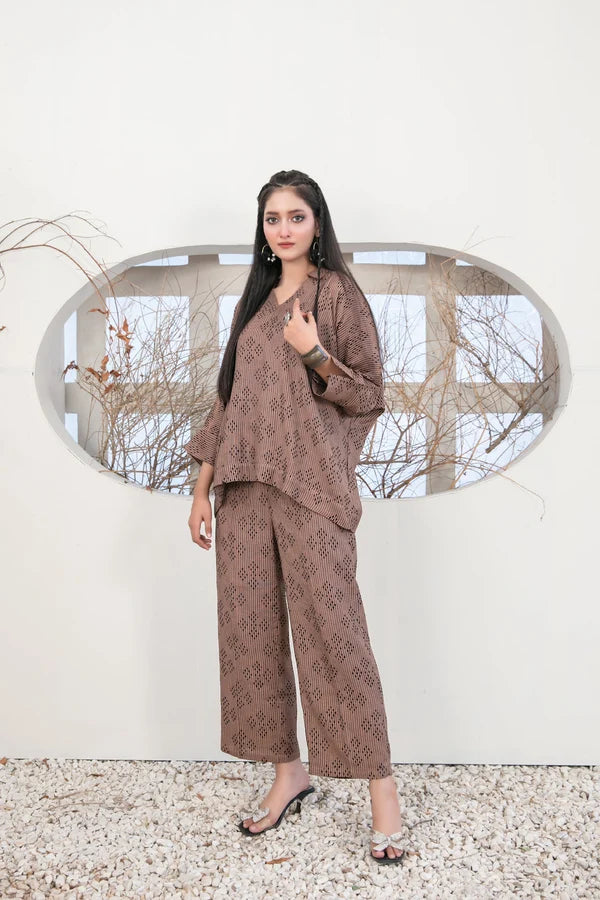 D-2092 | Zula By Tawakkal Stitched Dyed Waffle 2Pc