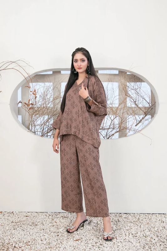 D-2092 | Zula By Tawakkal Stitched Dyed Waffle 2Pc