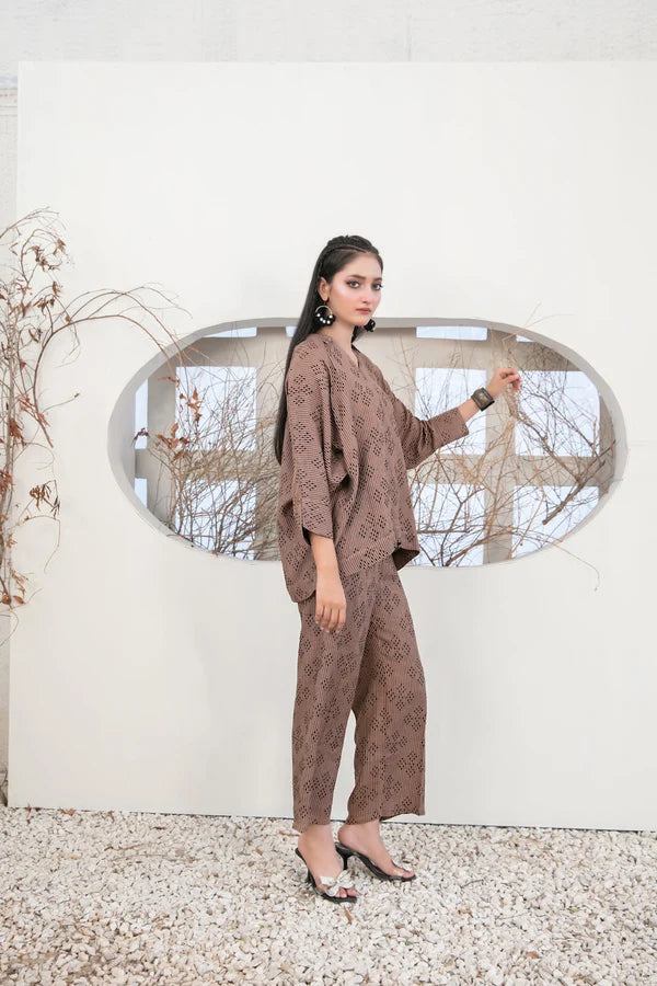 D-2092 | Zula By Tawakkal Stitched Dyed Waffle 2Pc