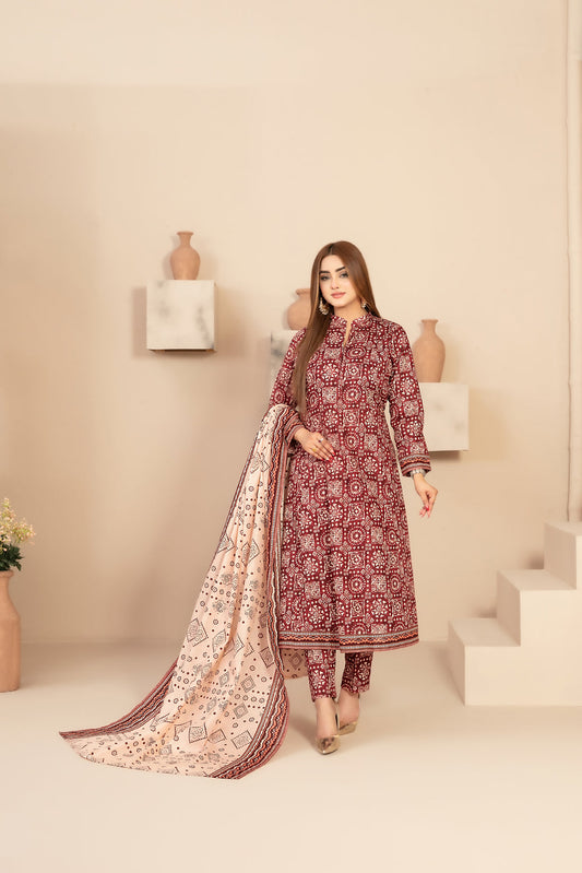 Chahat by Tawakkal Fabrics Chahat  – 3 Piece Stitched Rotary Printed Khaddar Suit (D-5335-S)
