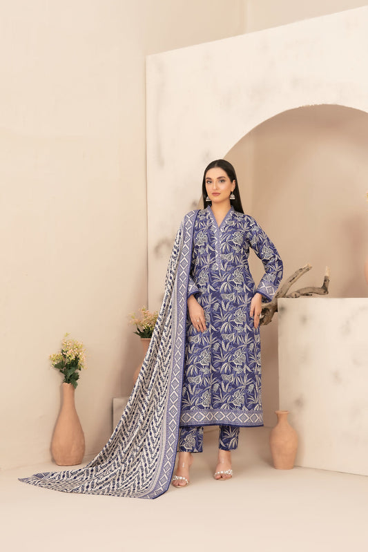 Tawakkal Fabrics Chahat   D-5338 – 3 Piece Stitched Rotary Printed Khaddar Winter