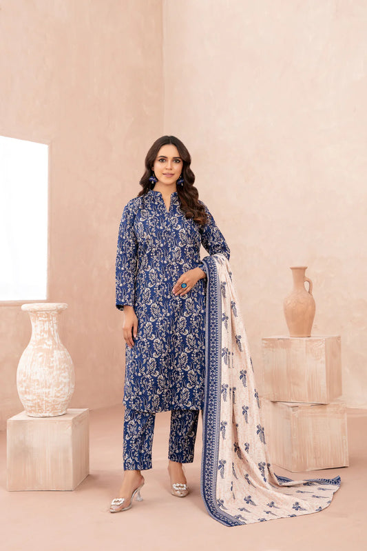 Nazli D-5644 (S) | 3-Piece Stitched Rotary Printed Khaddar  by Tawakkal Fabrics