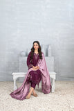 Tawakkal "Muhsina" Staple Linen 3-Piece Suit (D5494) - Purple