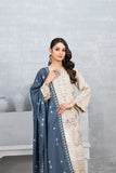 Tawakkal "Muhsina" Staple Linen 3-Piece Suit (D5491) - Off-White