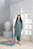 Tawakkal "Muhsina" Staple Linen 3-Piece Suit (D5493) - Light Blue