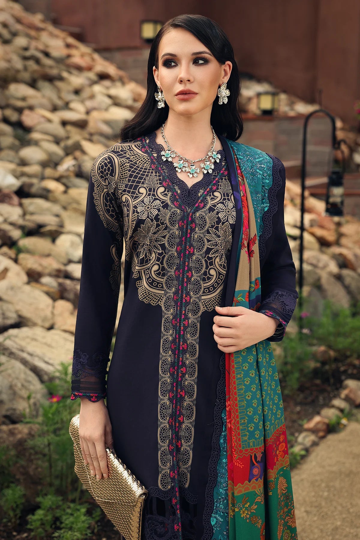 CCW7-13 | Combination By Charizma 3-PC Unstitched Embroidered Linen Collection