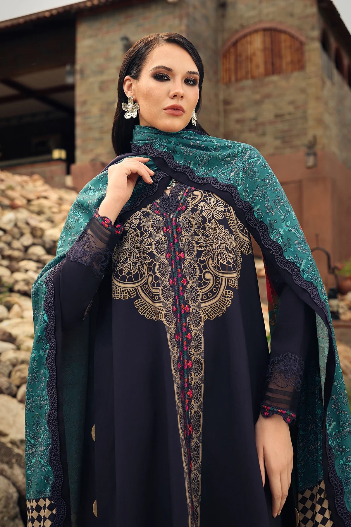 CCW7-13 | Combination By Charizma 3-PC Unstitched Embroidered Linen Collection
