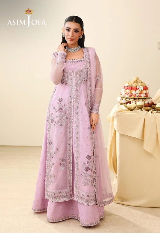 AJULIH-06 | ASIM JOFA Embroidered Net Unstitched 3 Pcs