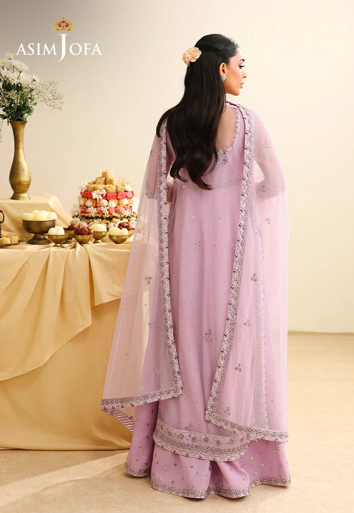AJULIH-06 | ASIM JOFA Embroidered Net Unstitched 3 Pcs