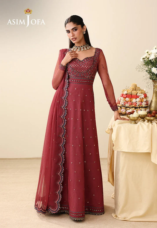 AJULIH-05 | ASIM JOFA Embroidered Net Unstitched 3 Pcs