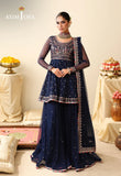 AJULIH-02 | ASIM JOFA Embroidered Net Unstitched 3 Pcs