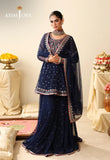 AJULIH-02 | ASIM JOFA Embroidered Net Unstitched 3 Pcs