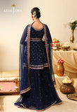 AJULIH-02 | ASIM JOFA Embroidered Net Unstitched 3 Pcs