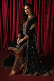 Charizma Signora Vol-2 | CVT5-14 – Embroidered Premium Velvet 3-Piece Unstitched Suit – Midnight Black