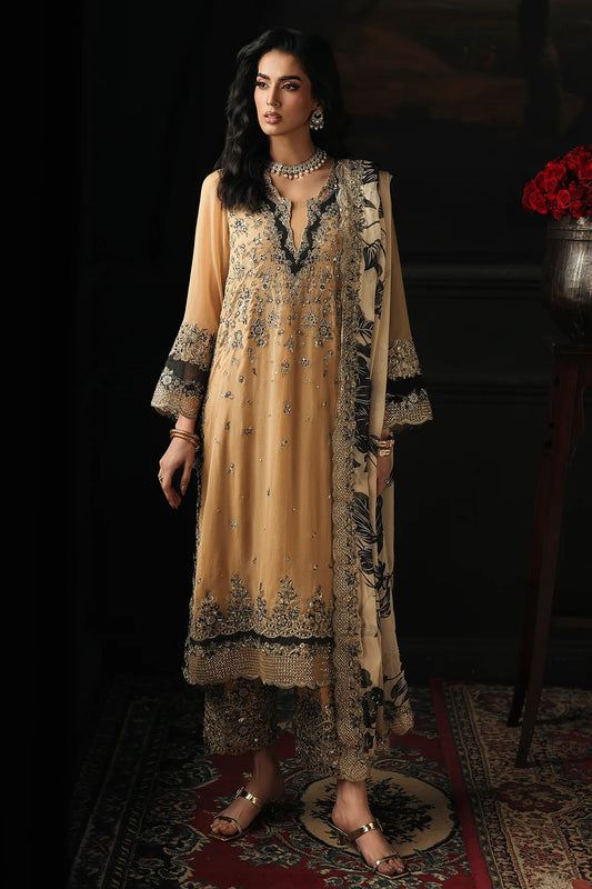 Charizma Aura Luxury Chiffon Collection '26 | 3-Piece Embroidered Unstitched Suit – CA26-06