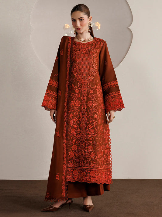 Kaya By Mahnur EMB 3 PC PEACH LEATHER | KA-07