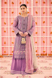 Alizeh Zari AF-ZN-2220  Luxurious Mauve Embroidered Zari Net Suit with Russian Grip Trouser
