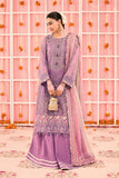 Alizeh Zari AF-ZN-2220  Luxurious Mauve Embroidered Zari Net Suit with Russian Grip Trouser