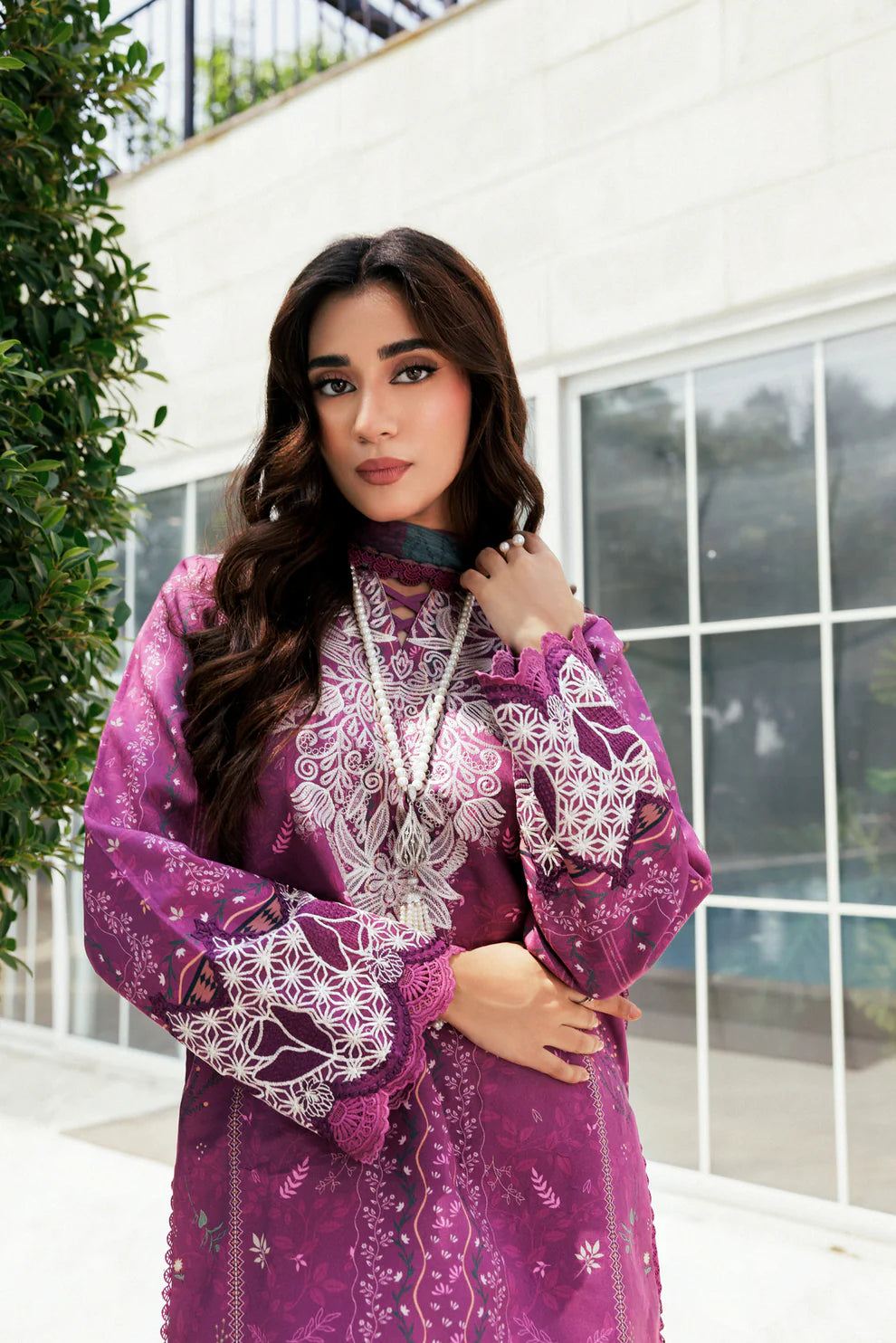 Zync by Florent Embroidered Viscose Suits Unstitched 3 Piece FL25IM FL-3A - Intermix'25