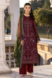 Flossie S-1305 Cherryade | Intricately Embroidered Chiffon Festive Ensemble