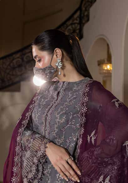 Chandani Kuch Khas By Flossie Premium Chiffon 3pc Unstitched Suit - CH-109