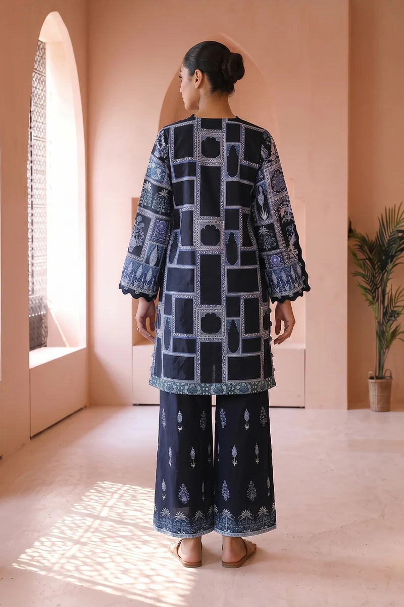 Midnight Mosaic - Sahar Neutral Edit 2 Pc Printed Unstitched