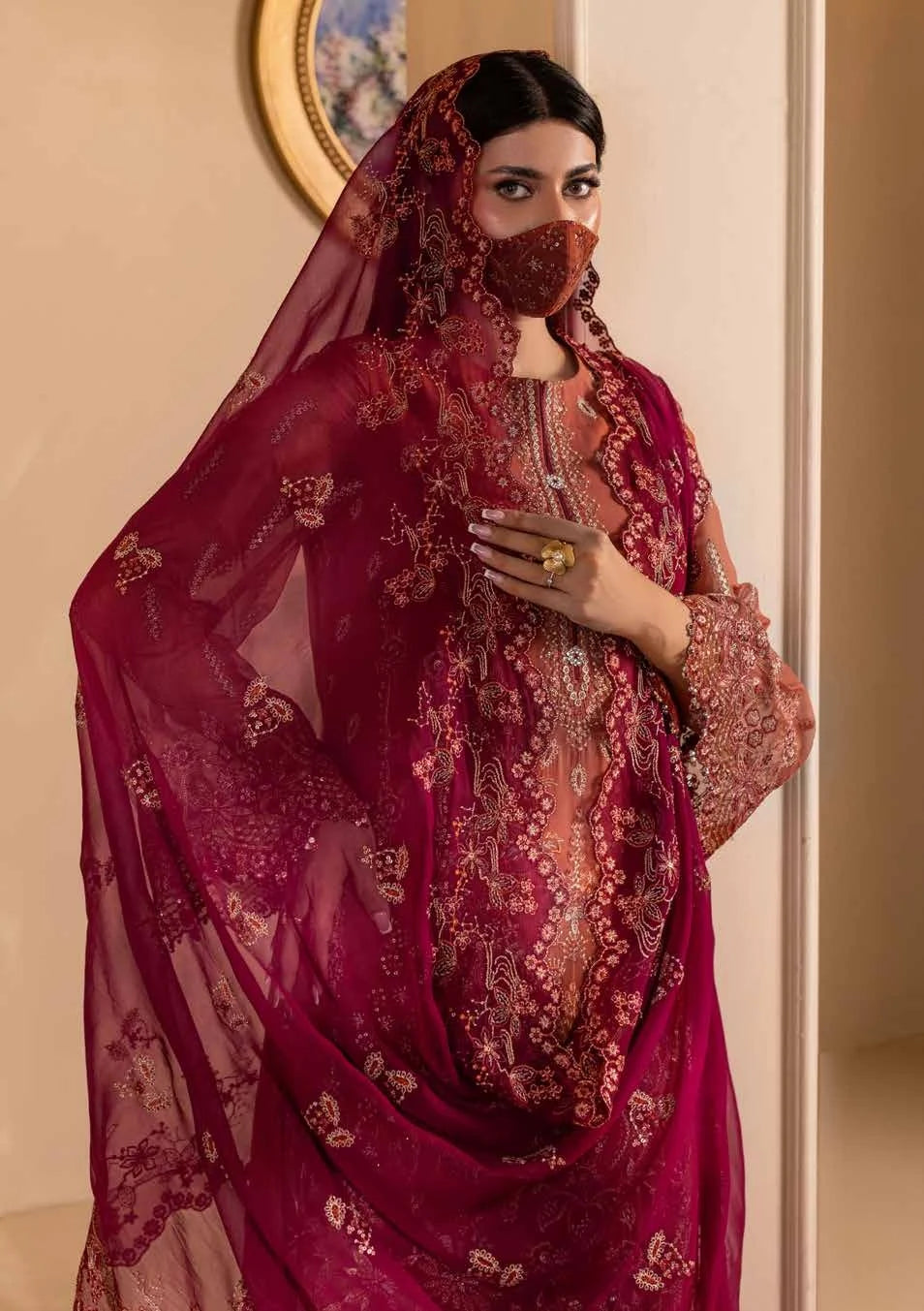Chandani Kuch Khas By Flossie Premium Chiffon 3pc Unstitched Suit - CH-110