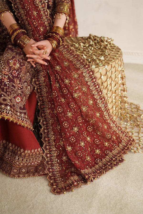 EMBROIDERED CHIFFON CH14-07 UNSTITCHED|BAROUQE