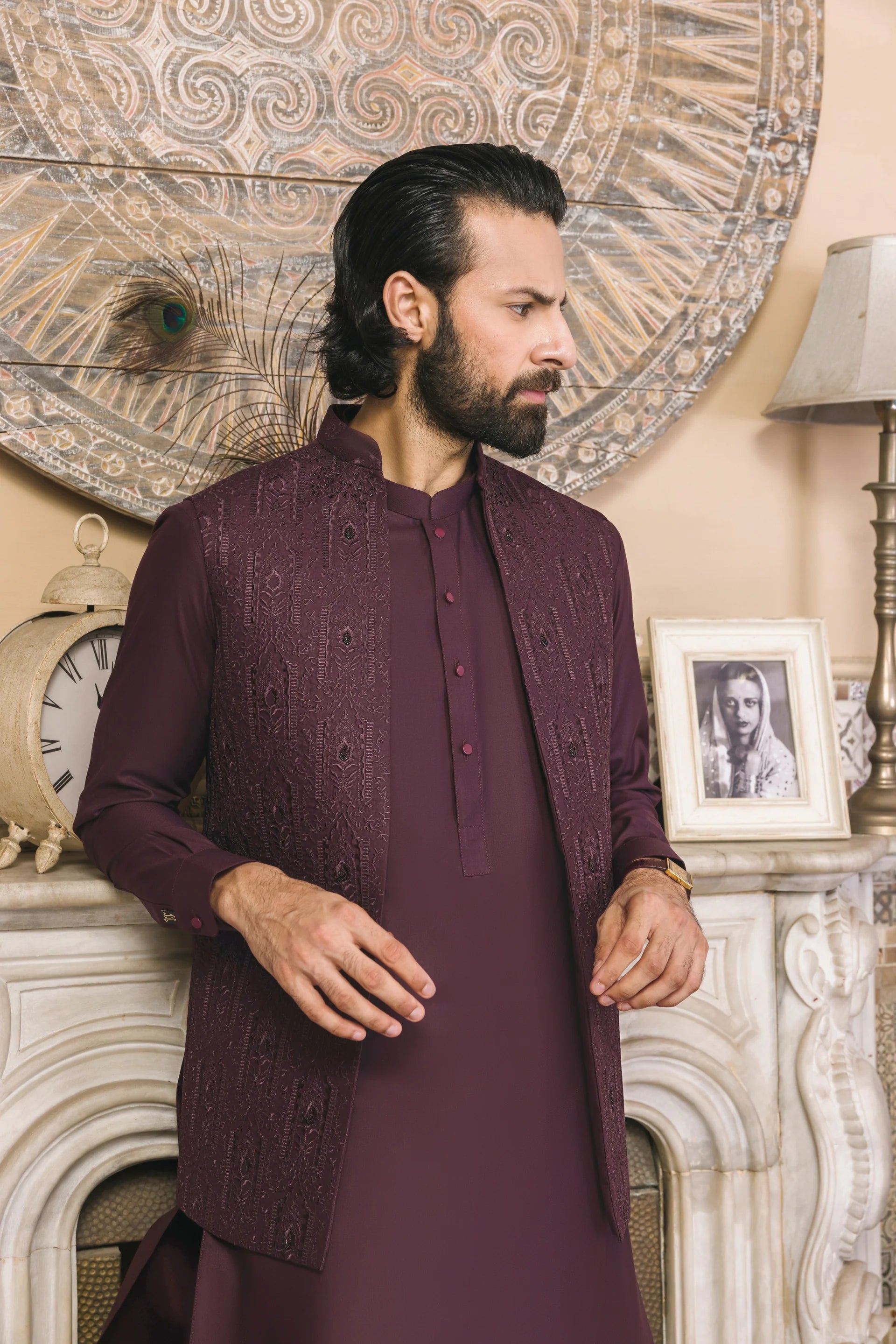 Nayab Wash & Wear With Waistcoats D-05 | Chawla Fabrics