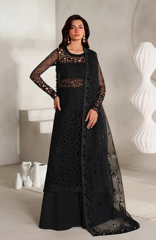 NEW Zarif 2026 "Maelin" (ZE-MT-04) – Luxury Boring Embroidered Organza 3-Piece Festive Suite