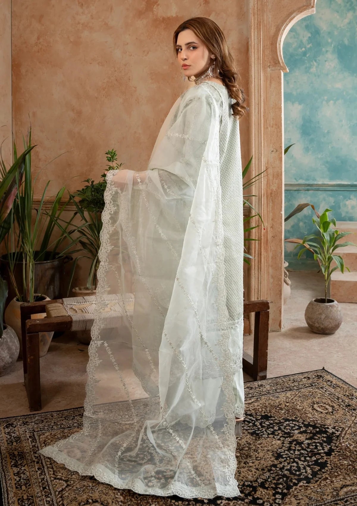 Manahils Festive/party wear collection | 182-Aqua