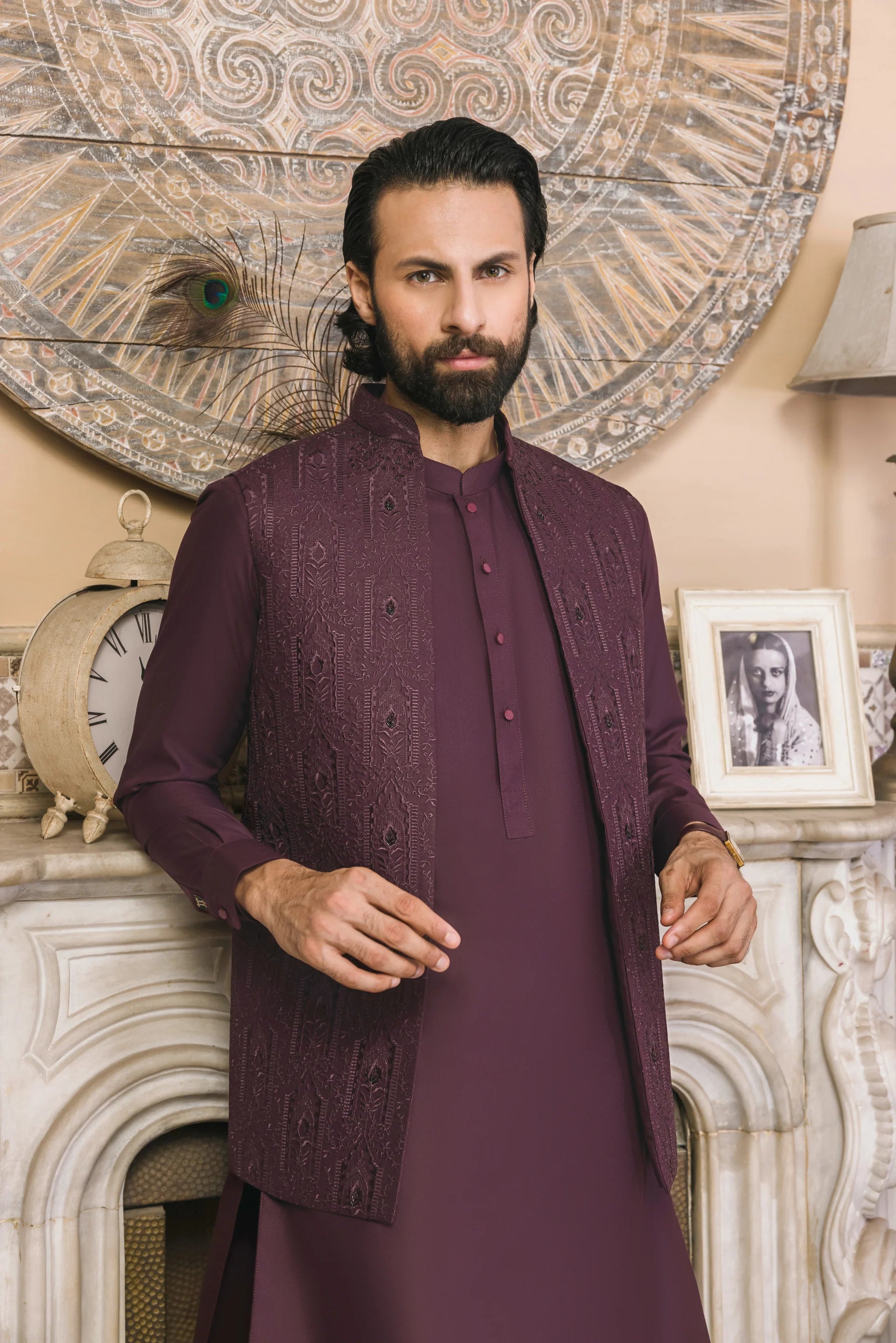 Nayab Wash & Wear With Waistcoats D-05 | Chawla Fabrics