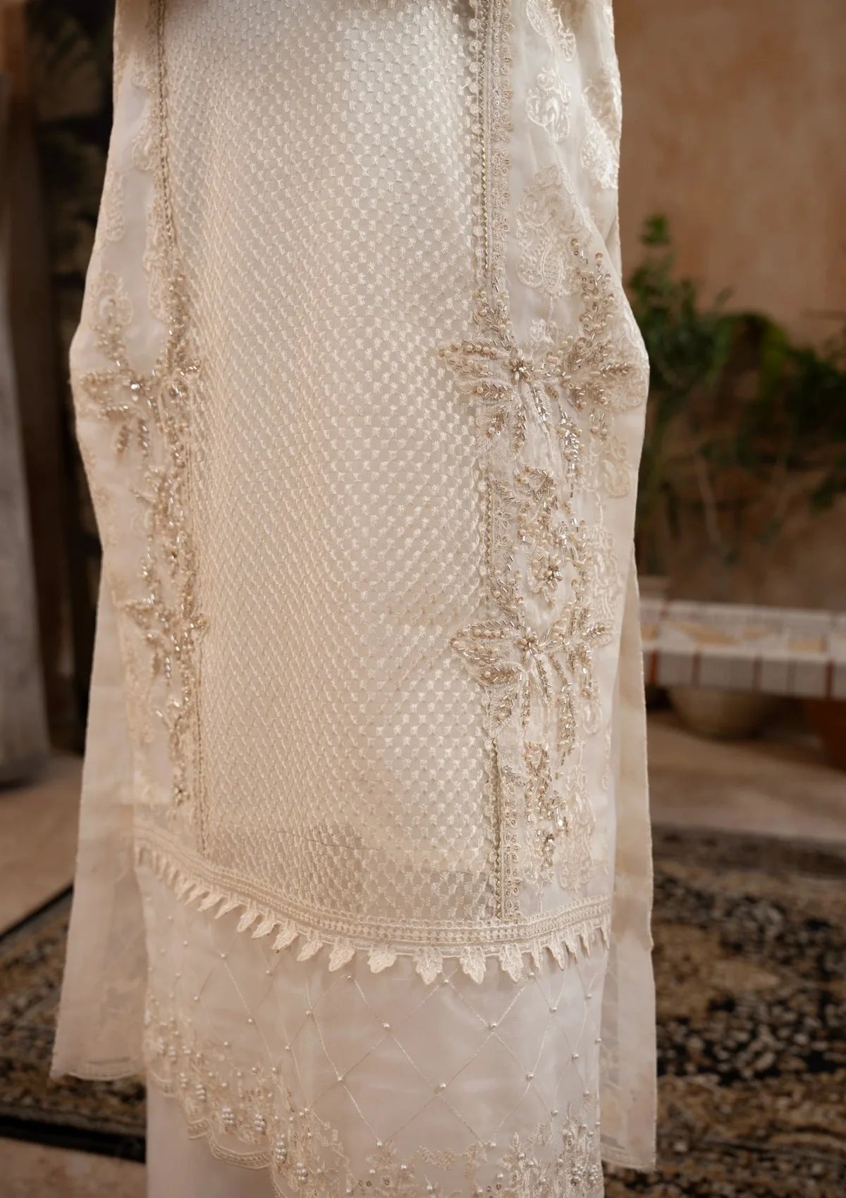 Manahils Festive/party wear collection | 182-Off White